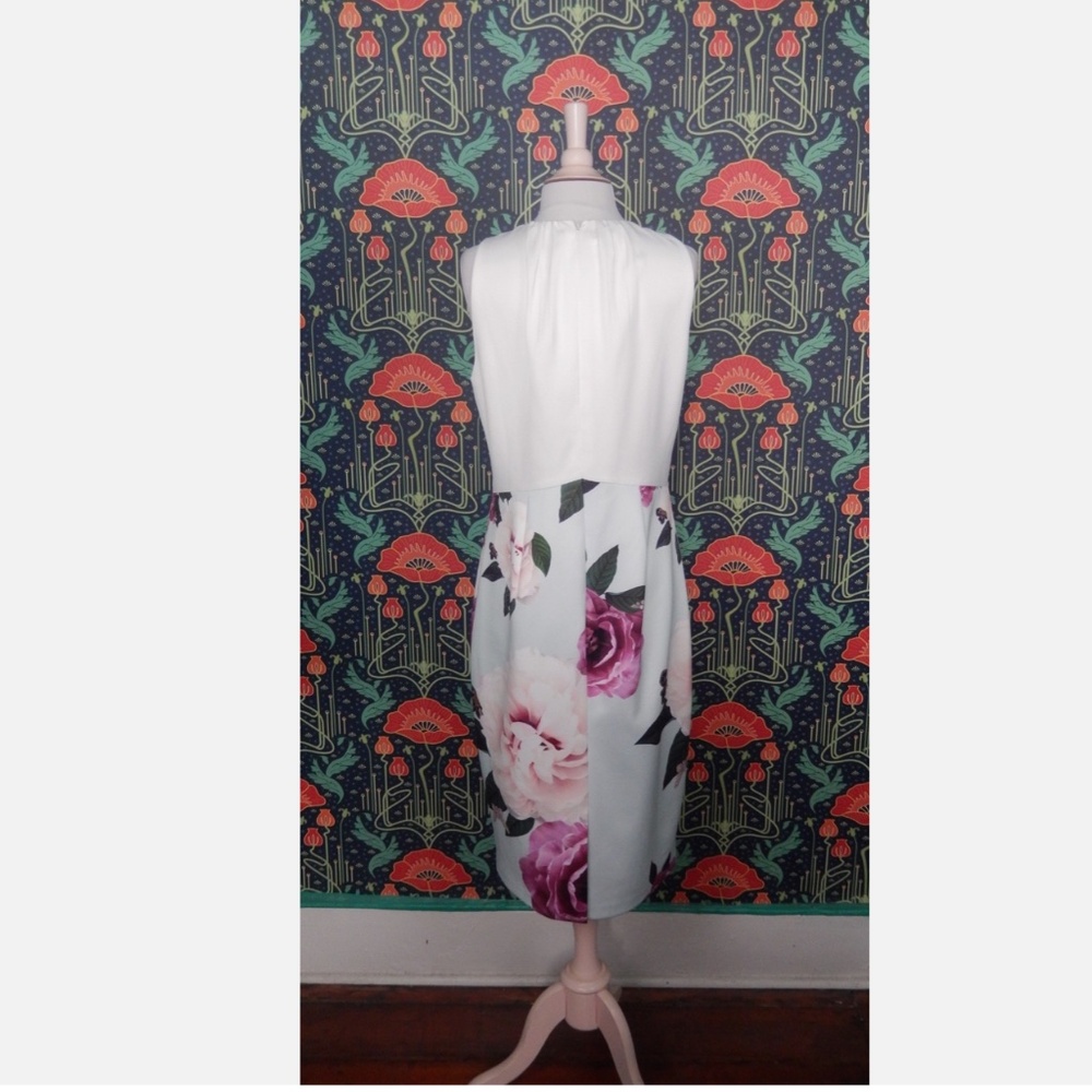 Ted Baker Annile Sheath Big Floral Print Spring Easter Dress Nwt 10 (Ted 4) - Picture 8 of 8